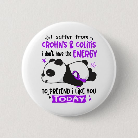 Crohn's & Colitis Awareness Month Ribbon Geschenke Button (Vorderseite)