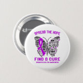 Crohn's & Colitis Awareness Month Ribbon Geschenke Button (Vorne & Hinten)