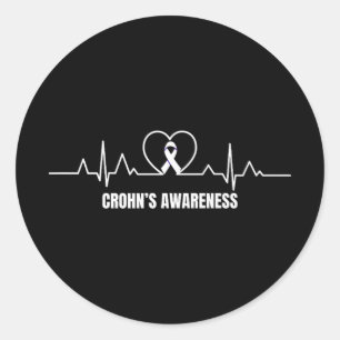 Crohn's Disease Awareness Month Support Runder Aufkleber