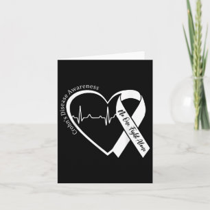 Crohns Disease Herzunterstützung Lila Ribbon Crohn Karte