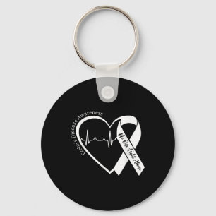 Crohns Disease Herzunterstützung Lila Ribbon Crohn Schlüsselanhänger