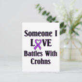 Crohns Disease Postkarte (Stehend Vorderseite)