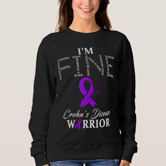 Crohns Disease Warrior Im Fine Sweatshirt (Vorderseite)