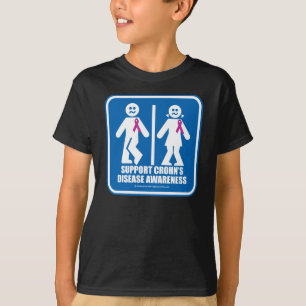 Crohns Krankheitrestroom-Zeichen T-Shirt