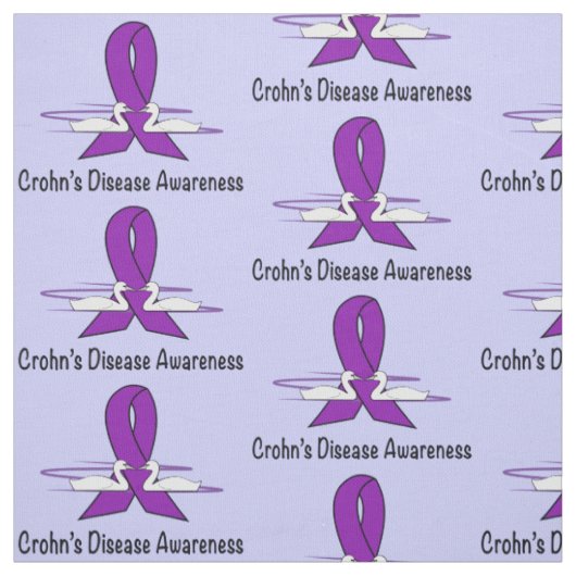 Crohns Krankheits-Bewusstsein mit Schwänen der Stoff (Muster)