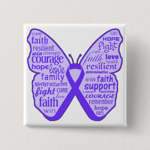 Crohns Krankheits-Bewusstseins-Schmetterlings-Band Button