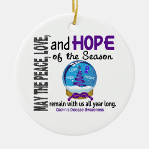 Crohns Krankheits-Weihnachten 3 Keramik Ornament