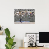 Crohs Fokus auf Müllplakat Poster (Heimbüro)