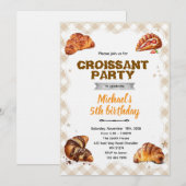 Croissant Birthday Invitation Einladung (Vorne/Hinten)