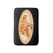 Croissant-Cartoon-Abbildung Badematte (Vorderseite Vertikal)