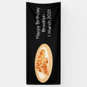 Croissant-Cartoon-Abbildung Banner (Vertikal)