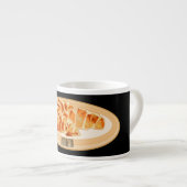 Croissant-Cartoon-Abbildung Espressotasse (Vorderseite Rechts)