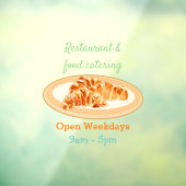 Croissant-Cartoon-Abbildung Fensteraufkleber (Blatt 3)