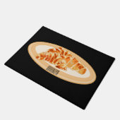 Croissant-Cartoon-Abbildung Fußmatte (Schrägansicht)