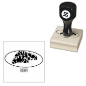 Croissant-Cartoon-Abbildung Gummistempel (Stempel)