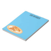 Croissant-Cartoon-Abbildung Notizblock (Rotiert)