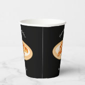 Croissant-Cartoon-Abbildung Pappbecher (Rechts)