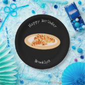 Croissant-Cartoon-Abbildung Pappteller (Party)