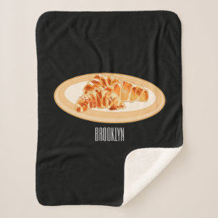 Croissant-Cartoon-Abbildung Sherpadecke