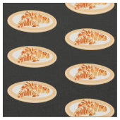 Croissant-Cartoon-Abbildung Stoff (Nahaufnahme)