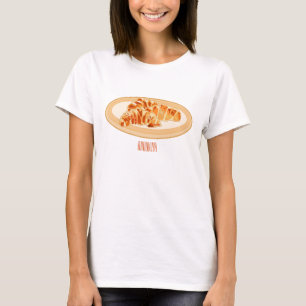 Croissant-Cartoon-Abbildung T-Shirt