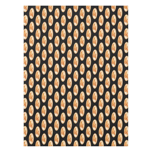 Croissant-Cartoon-Abbildung Tischdecke (Vorderseite)