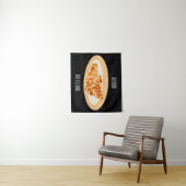 Croissant-Cartoon-Abbildung Wandteppich (Beispiel)