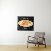 Croissant-Cartoon-Abbildung Wandteppich (Beispiel (Horizontal))