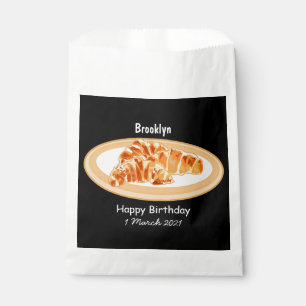 Croissant Cartoon-Illustration Geschenktütchen