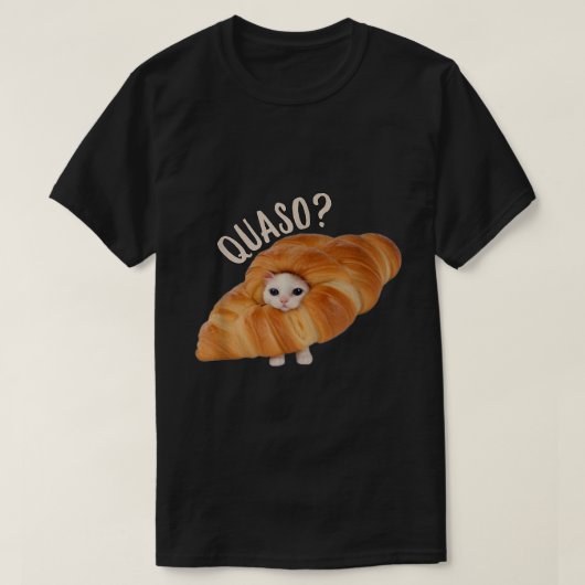 Croissant Cat Meme Shirt for Food Lovers (Design vorne)