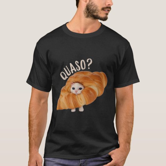 Croissant Cat Meme Shirt for Food Lovers (Vorderseite)