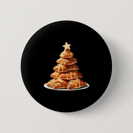 Croissant Christmas Tree Button (Vorderseite)