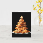 Croissant Christmas Tree Karte (Gelbe Blume)