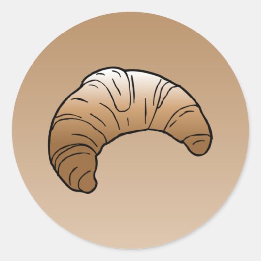 Croissant Classic Round Sticker (Vorderseite)