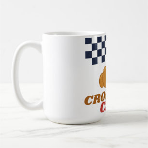 Croissant Club Retro Karo Croissant Süße Tasse