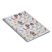 Croissant Coffee Breakfast Zeichnungen Illustratio Notizblock (Rechte Seite)