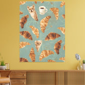 Croissant Crawl Cats, Coffee & French Bakery Chaos Leinwanddruck (Insitu (Wohnzimmer))