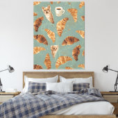 Croissant Crawl Cats, Coffee & French Bakery Chaos Leinwanddruck (Insitu (Schlafzimmer))