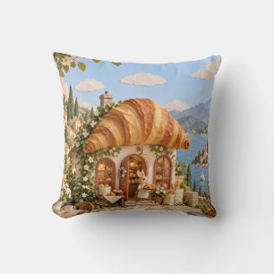 Croissant-Dach-Bäckerei Sonniges Seendorf Kissen