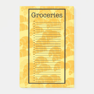 Croissant-Einkaufsliste Post-it Klebezettel