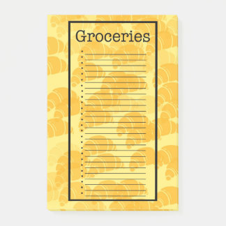 Croissant-Einkaufsliste Post-it Klebezettel