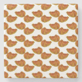 Croissant-Foto-Motiv Steinuntersetzer (Vorderseite)