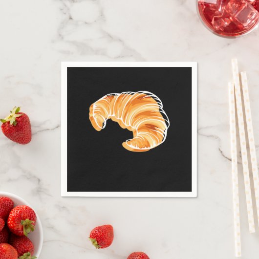 Croissant France Travel Eiffel Tower Serviette (Beispiel)