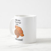 Croissant Frühstück Essen Kaffeetasse (Vorderseite Links)