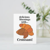 Croissant Frühstücksessen Postkarte (Stehend Vorderseite)