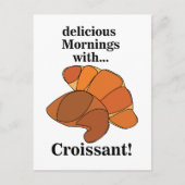 Croissant Frühstücksessen Postkarte (Vorderseite)