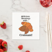 Croissant-Gebäck-Frühstück-Brunch-Party Serviette (Beispiel)