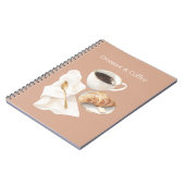 Croissant & Kaffee Notizblock (Linke Seite)
