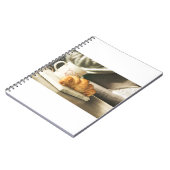 Croissant-Kaffee Notizblock (Linke Seite)