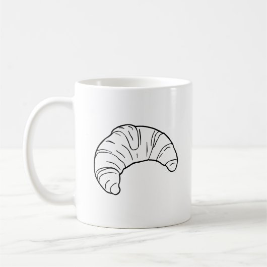 Croissant - Klassischer Becher Kaffeetasse (Links)